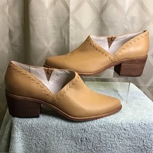 Caslon Tan Julian Slip-On Pointed Toe Ankle Booties